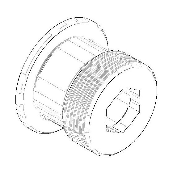 Dornbracht Hülse, 29x21mm, Weiß matt, 091701210-10