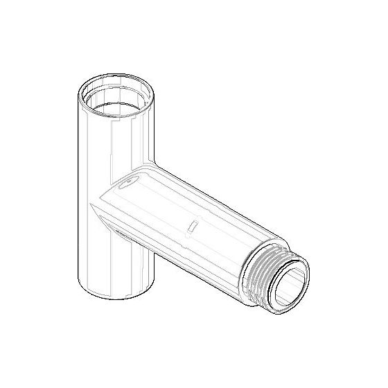 Dornbracht Anschluss für Duschstele, 25x75mm, Weiß matt, 091711052-10