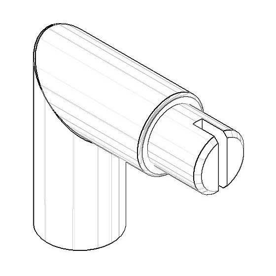 Dornbracht Halter für Griffstück Ersatzteile 091820018 35x31x13mm platin matt