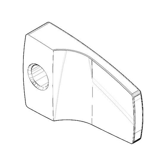 Dornbracht Zugknopf, 29,4x18,4x7,2mm, Dark Platinum gebürstet, 092020030-99