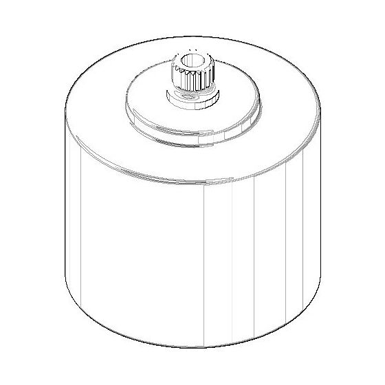 Dornbracht Griff, 46x47,5mm, Weiß matt, 092097022-10
