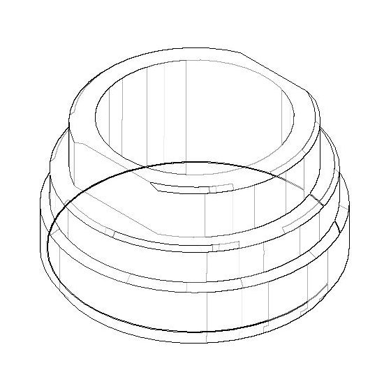 Dornbracht Befestigung, 32x18mm, Dark Platinum gebürstet, 092310065-99