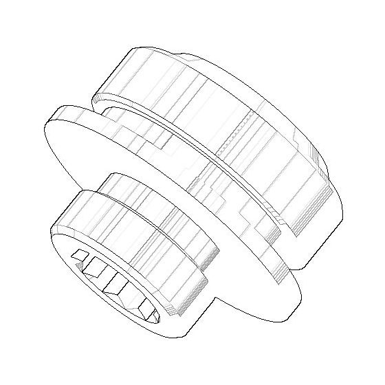 Dornbracht Nippel, M22x1xM14x1, Platin gebürstet, 092403020-06