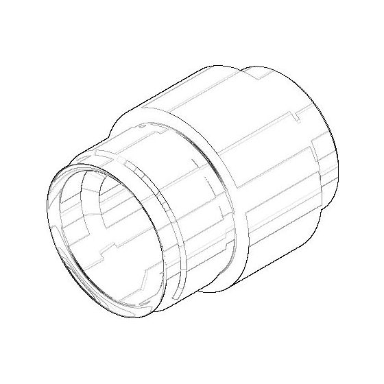 Dornbracht Nippel, 25x31mm, Messing gebürstet 23kt Gold, 09240309310-28