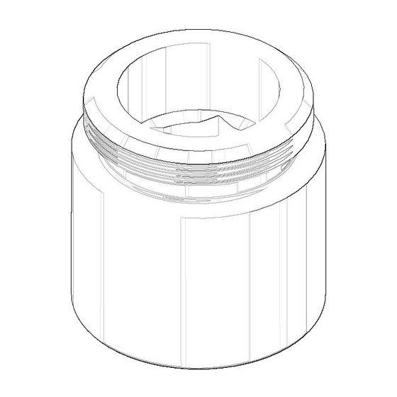 Dornbracht Nippel, 26,5x26,5mm, Messing gebürstet 23kt Gold, 09240416410-28