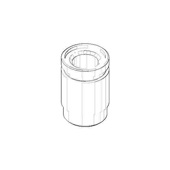 Dornbracht Nippel, D 23x34,5mm, Weiß matt, 092404183-10