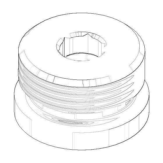Dornbracht Nippel, 13x7,5mm, Platin gebürstet, 092404289-06