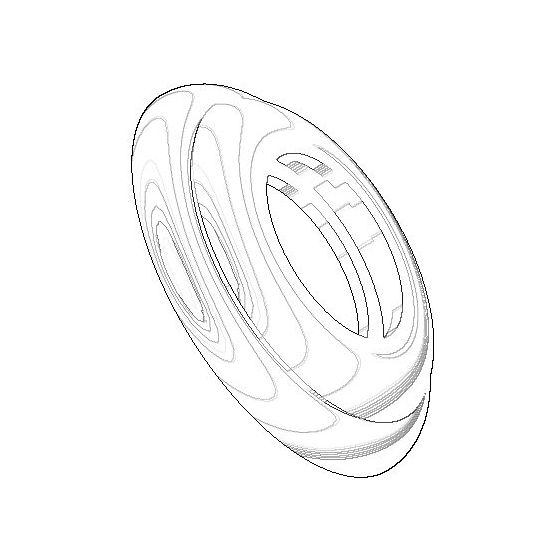 Dornbracht Rosette, 55x26,3x10mm, Platin, 092735004-08