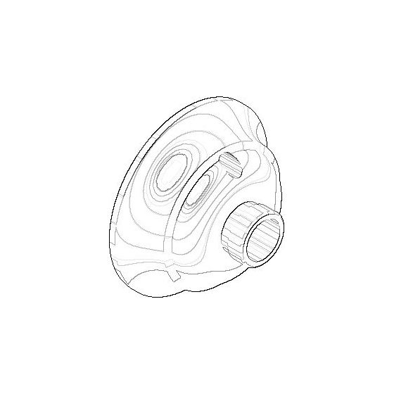 Dornbracht Rosette, 55x28mm, Dark Platinum gebürstet, 09273600010-99