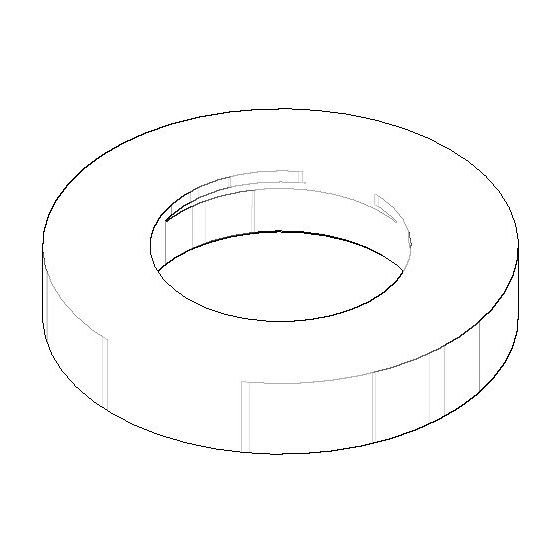 Dornbracht Rosette Ersatzteile 092779001 55x10x30,2mm platin