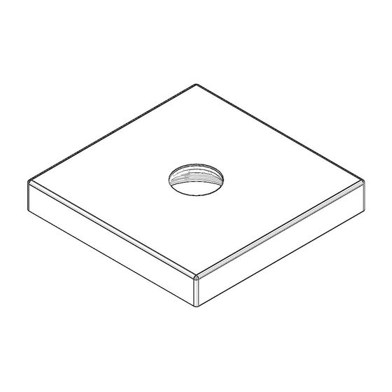 Dornbracht Rosette Ersatzteile 092787007 55x55x8,5x12,2mm platin