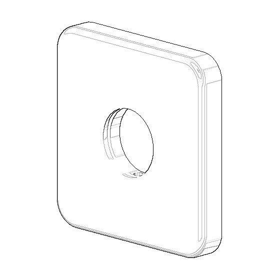Dornbracht Rosette, 63x63x9mm, Weiß matt, 092796001-10