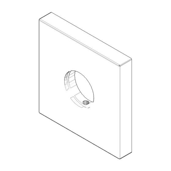 Dornbracht Rosette, 60x60x9mm, D 24mm, Chrom gebürstet, 092798003-93