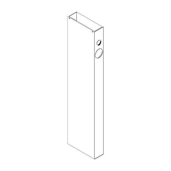 Dornbracht Rohr, 181x60x740mm, Weiß matt, 092822264-10