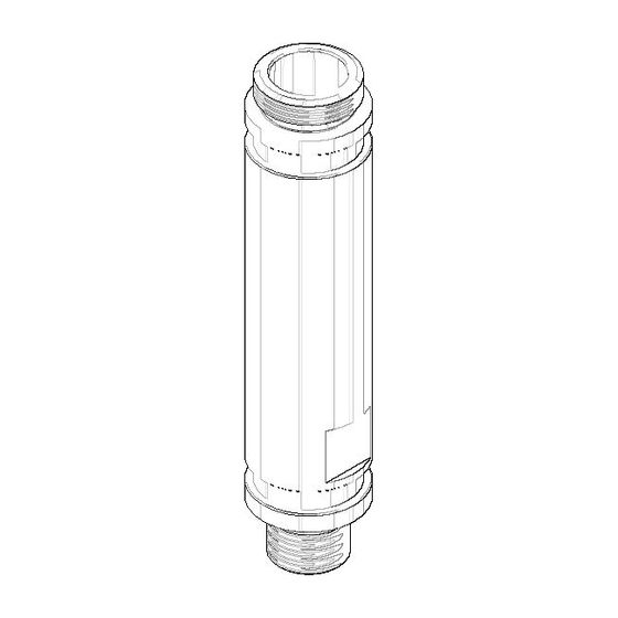 Dornbracht Anschluss, 24,5x115,5mm, Platin, 09300106710-08