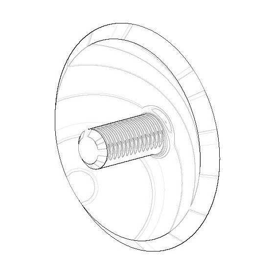 Dornbracht Abdeckung, D 18x9mm, Messing gebürstet, 093030060-28