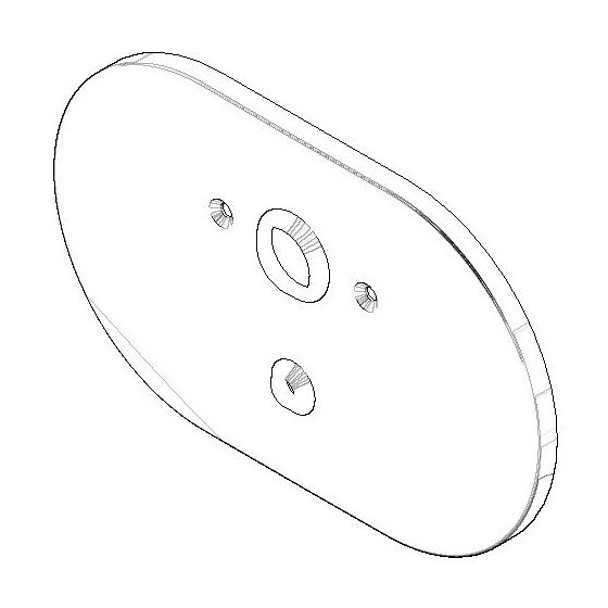 Dornbracht Abdeckung mit Umstellung Ersatzteile 90110205200 241x19816mm chrom