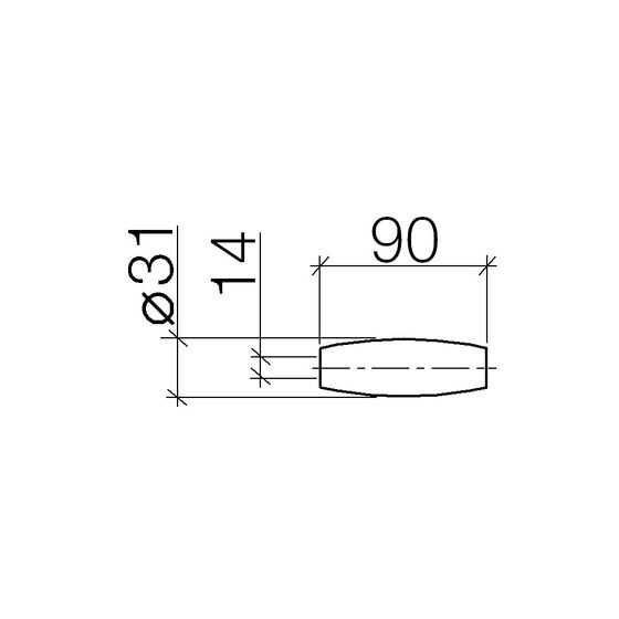 Dornbracht Griff Serienneutral 11167820 platin matt