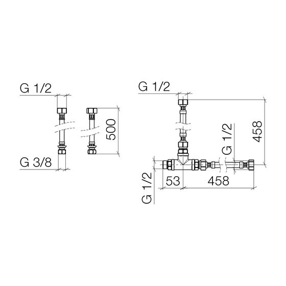 Dornbracht Schlauchset bleifrei für Umstellung 29 12X SSS, 1250997090
