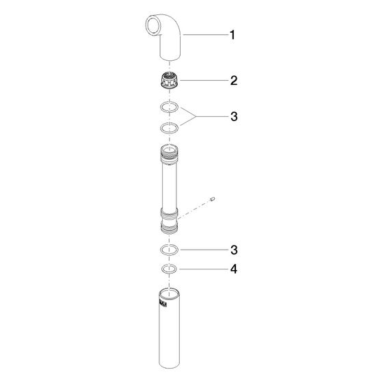Dornbracht Brause für Brausegarnitur, 31x191x50mm, Dark Platinum gebürstet, 04121107301-99