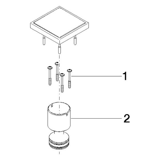 Dornbracht Bedienelement, 60x60x72mm, Dark Platinum gebürstet, 04279802605-99