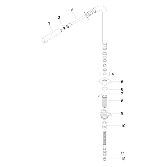 Dornbracht Auslauf, 235mm, Platin gebürstet, 04282218920-06