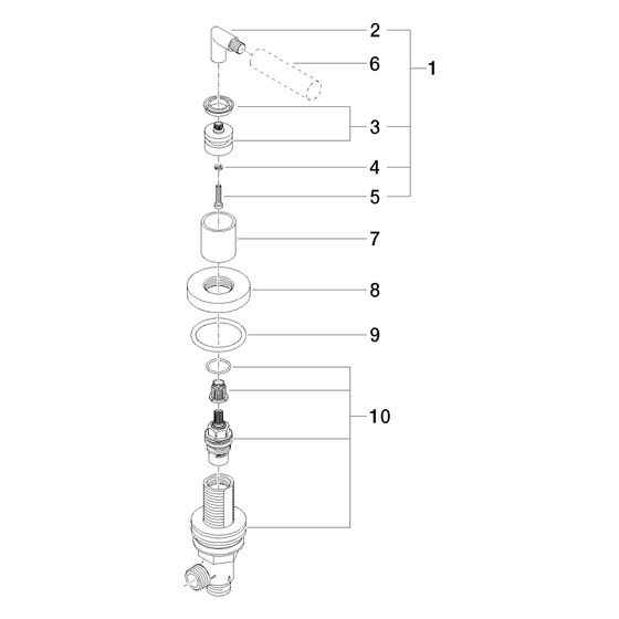 Dornbracht Seitenventil für Tara Classic, Platin matt, 20000881-06