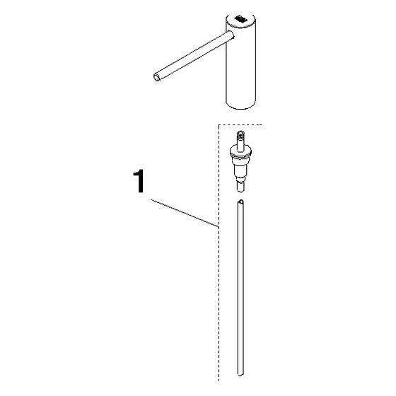 Dornbracht Spender Kopf für Einbauvariante, Messing gebürstet 23kt Gold, 90101053400-28