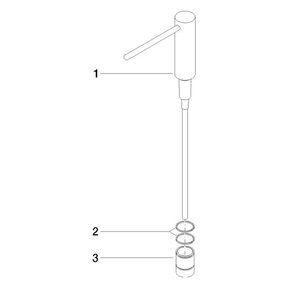 Dornbracht Spender Kopf komplett Einbauvariante mit Rosette, Messing gebürstet 23kt Gold, 90101053800-28