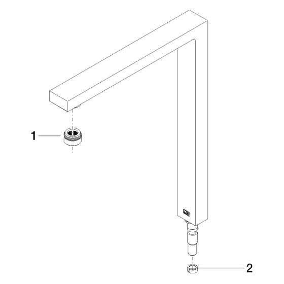 Dornbracht Auslauf, 336x272x36mm, 8l/min, 90110618806-00
