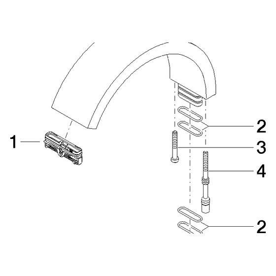 Dornbracht Auslauf für EHM, 140mm Ausladung, Messing gebürstet, 90117001201-28