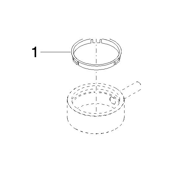 Dornbracht Halter für Glashalter mit Ring, 138x88x90mm, Chrom, 90172062002-00