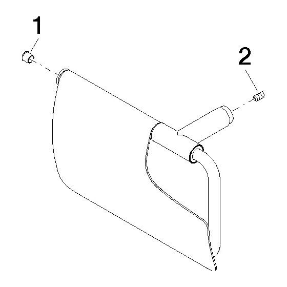 Dornbracht Halter für Papierrollenhalter, 280x175x67mm, Chrom, 90184051600-00