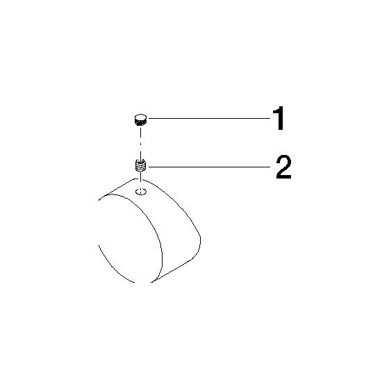 Dornbracht Griff-Unterteil, 100x68x70mm, Platin gebürstet, 90206004100-06