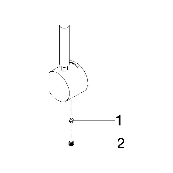 Dornbracht Griff für Waschtisch Wand, 30x30x100mm, 90206602400-00