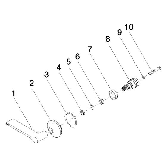 Dornbracht Griff für Brause/Wanne Stand, Messing gebürstet, 113x68x60mm, 90208001301-28