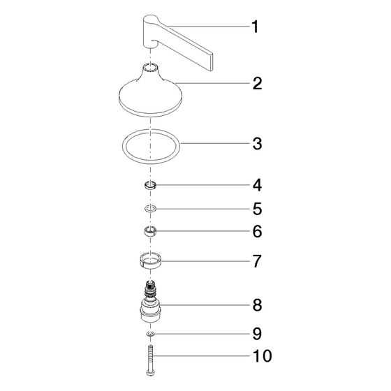 Dornbracht Griff für Unterputzventil, 113x68x60mm, Platin gebürstet, 90208001500-06