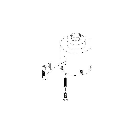 Dornbracht Reguliereinsatz für Thermostat, Sicherheitsknopf Schwarz, 9021330200090