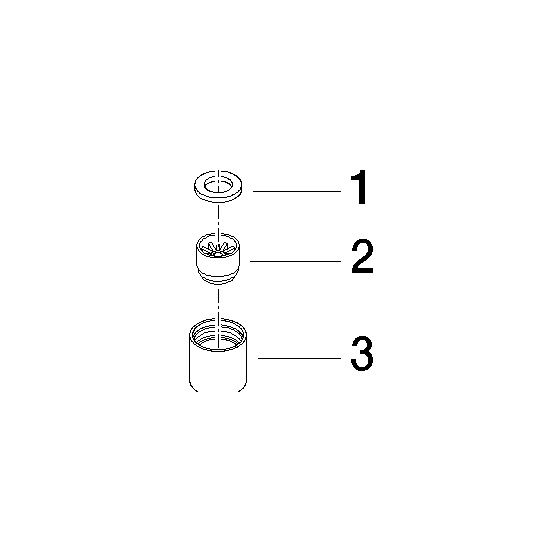 Dornbracht Luftsprudler für Niederdruck, M18xIG, Platin gebürstet, 90230102801-06