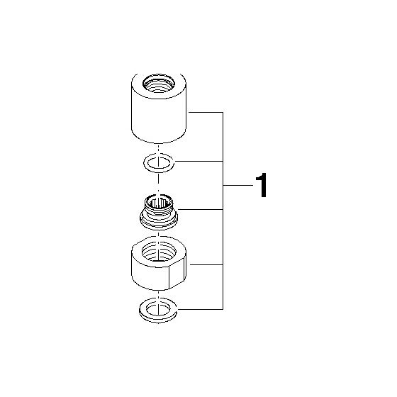 Dornbracht Nippel für Standbrause, Chrom, 90240308600-00