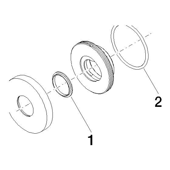 Dornbracht Rosette für Potfiller, D 70x10mm, Chrom, 90278703900-00