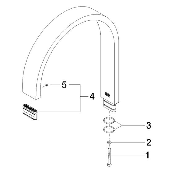 Dornbracht Auslauf, 200x35x11x235mm, 4,54l/min, Platin gebürstet, 90282215202-06