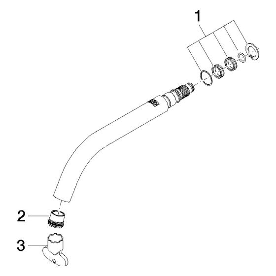 Dornbracht Auslauf, 190mm, 4,54l/min, Chrom, 90282231001-00