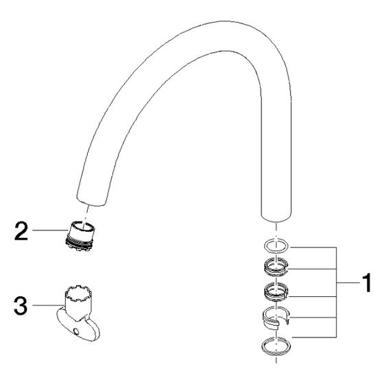 Dornbracht Auslauf für Waschtisch, 167mm, 4,54l/min, Messing gebürstet, 90282231101-28