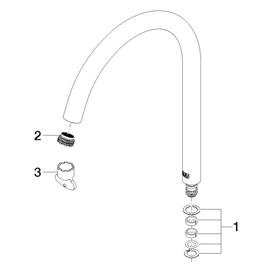 Dornbracht Auslauf, 220mm, 25,2l/min, Chrom, 90282231600-00