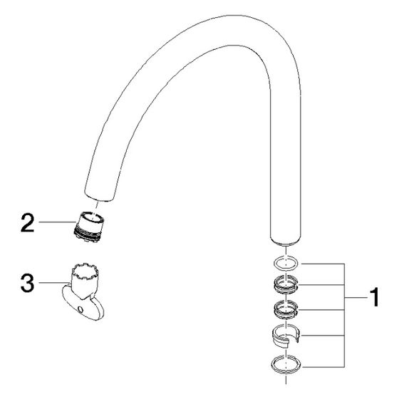 Dornbracht Waschtisch-Auslauf, 167mm, 4,54l/min, Platin gebürstet, 90282232001-06
