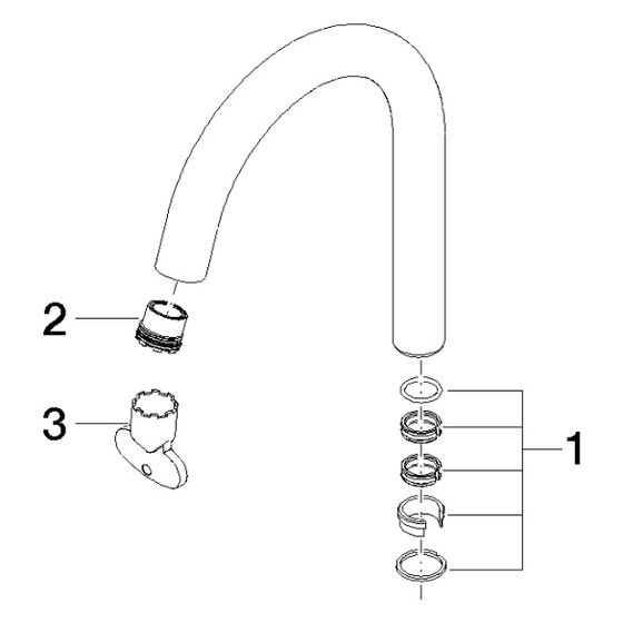 Dornbracht Auslauf für Waschtisch Stand, 120mm, 5,7l/min, Chrom, 90282232100-00
