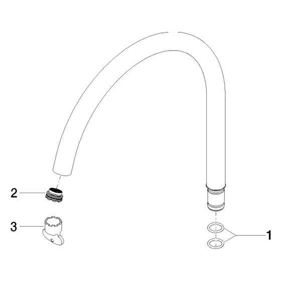 Dornbracht Wannen-Standauslauf, 304mm, 25,2l/min, Schwarz matt, 90282232701-33