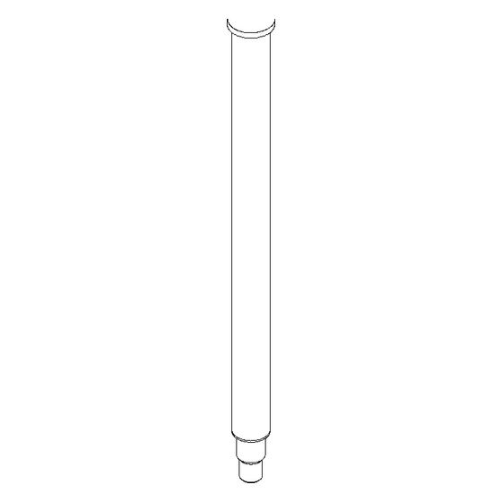 Dornbracht Bürstengriff Ersatzteile 90282253804 25x296mm platin