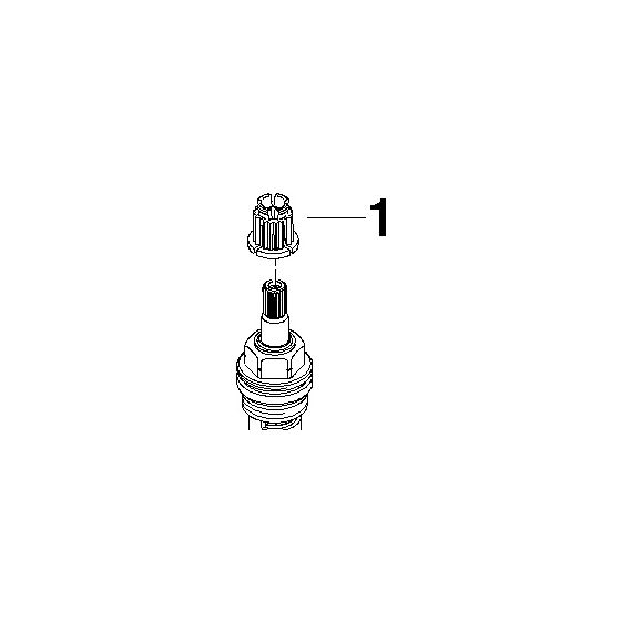 Dornbracht Oberteil, linksschließend, verlängert 7mm, 1/2